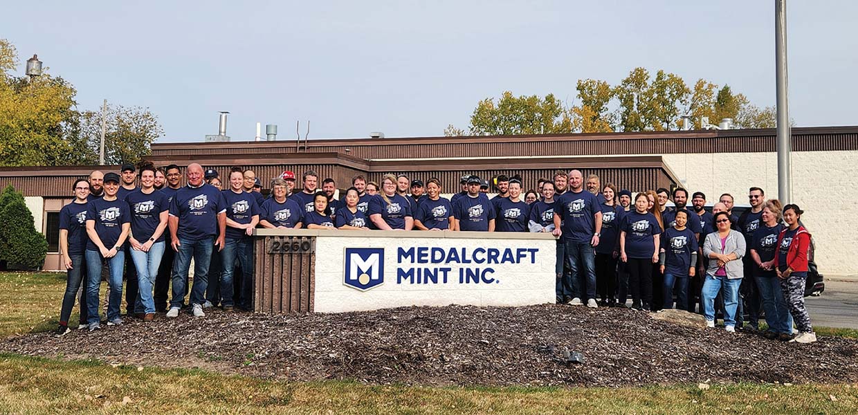 Medalcraft employees by sign