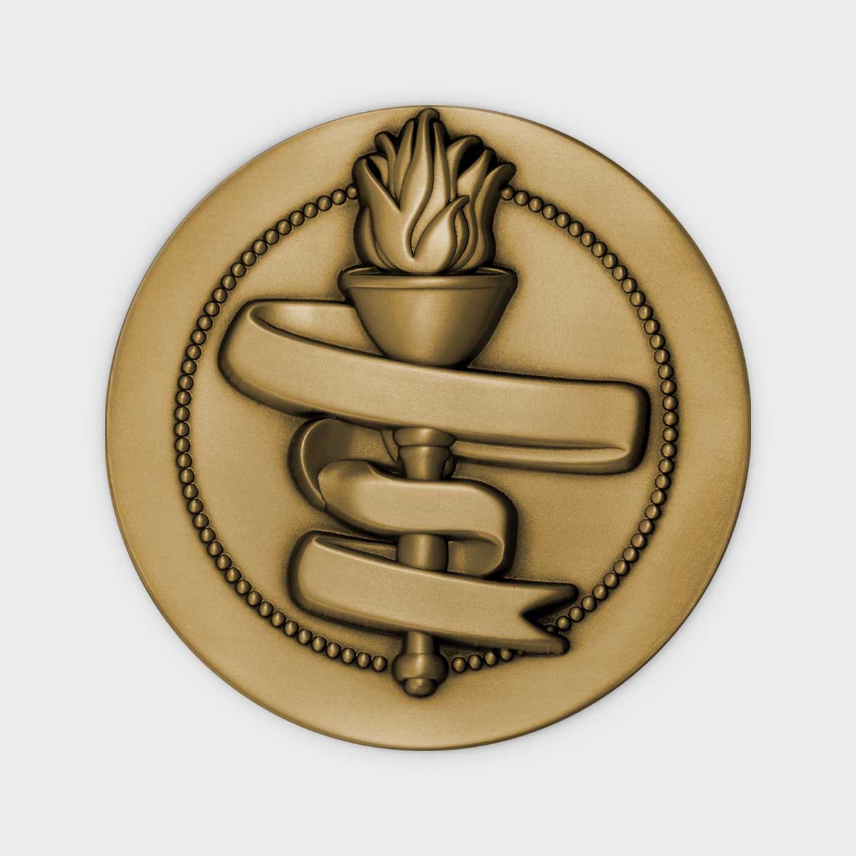 Ribbon-Wrapped Torch Brass