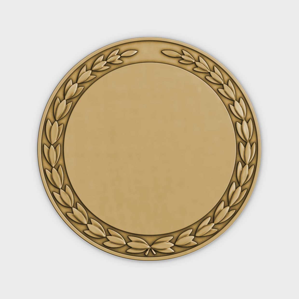 Recessed Wreath Brass