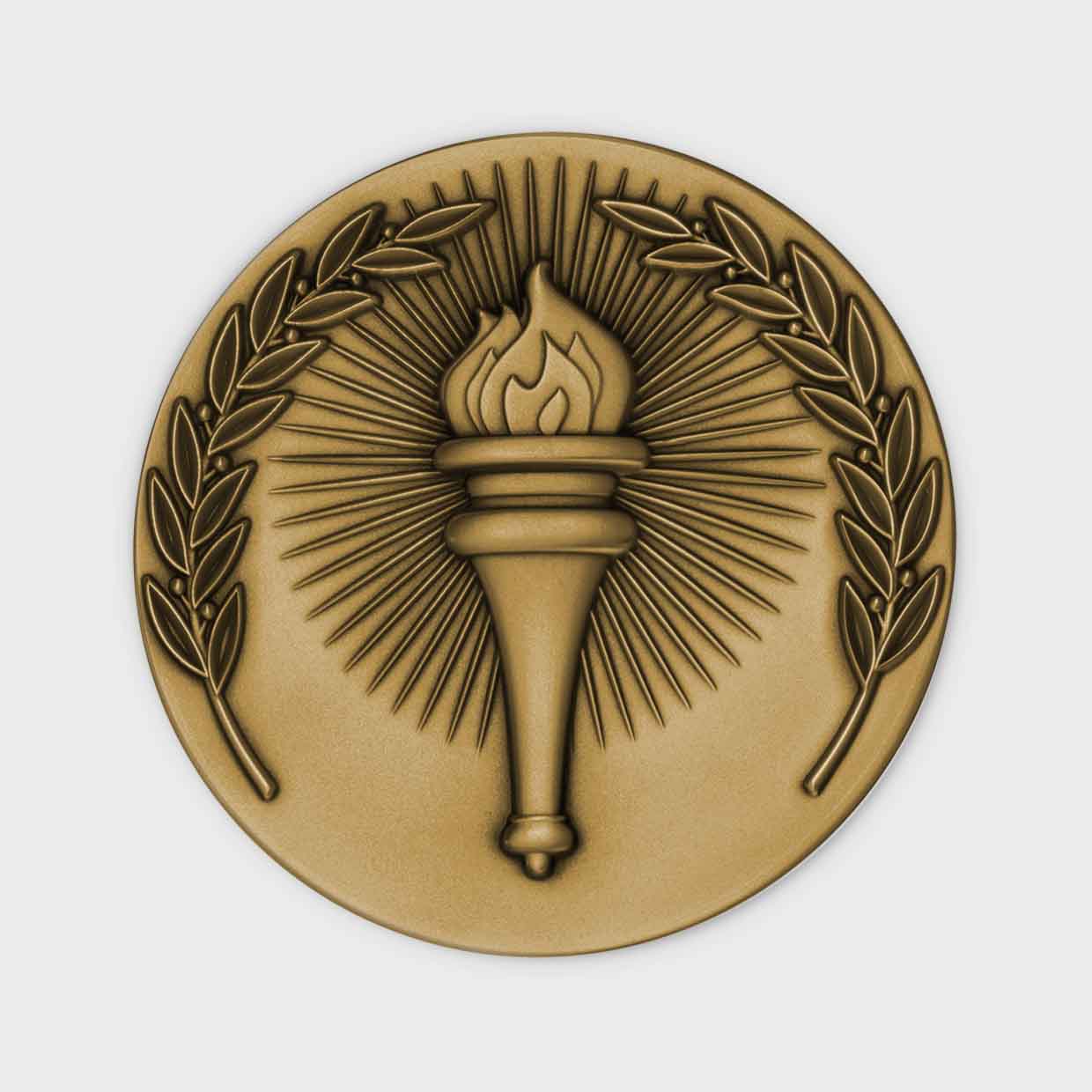 Torch and Wreath Brass